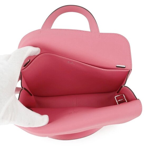 HERMES Halzan Size 25 Evercolor Rose Azalee - Picture 11 of 11